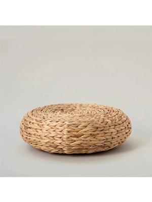 Maison Luré Puf & Bench Hasır Su Sümbülü Dekoratif Puf/minder 40 cm Naturel