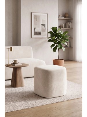 Maison Luré Puf & Bench Kavisli Kare Puf
