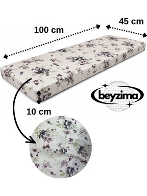 Maison Luré Puf & Bench Desenli Palet Bank Sedir Minderi Fermuarlı 100X45CM