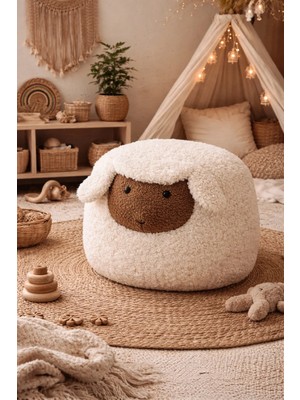 Maison Luré Puf & Bench Kuzu Puf 35*35 cm Teddy Çocuk Odası
