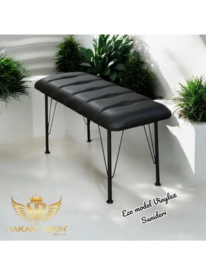 Maison Luré Puf & Bench Siyah Sunideri Tekli Bench 90 cm