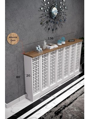 Maison Luré Dresuar Truva Model Beyaz Üstü Çam Renk Petek Kaplama