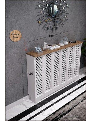 Maison Luré Dresuar Beyaz Üstü Çam Renk Petek Kaplama 120 cm