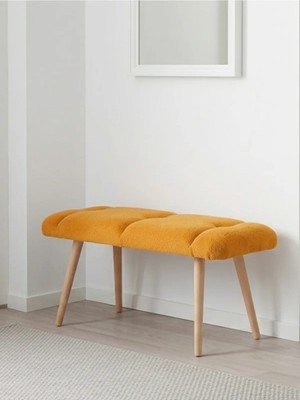 Maison Luré Puf & Bench Ahşap Ayaklı Bench Puf Bank 80X40 cm Antre Yatak Ucu Salon Mutfak