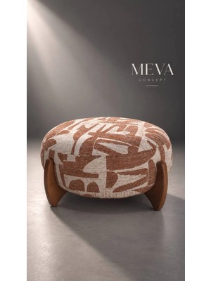 Maison Luré Puf & Bench Yuvarlak Puf 75X27 cm Yumuşak Oturumlu Dekoratif Puf