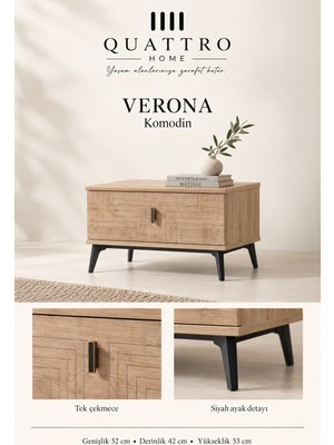 Quattro Home Verona Tek Çekmeceli Komodin