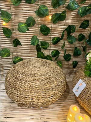 Maison Luré Puf & Bench 1 Adet Hasır Dekoratif Puf-Saksılık