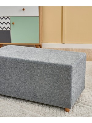 Maison Luré Puf & Bench Ahşap Ayaklı Puf - Gri