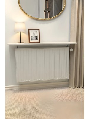 Maison Luré Dresuar Petek Üstü Raf Kalorifer Peteği Rafı Kitaplık 120 x 18 cm Beyaz