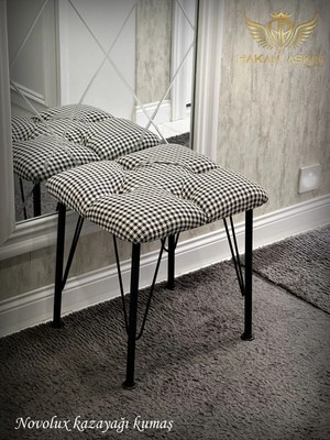Maison Luré Puf & Bench Kapitone Desenli Puf 40X45 cm