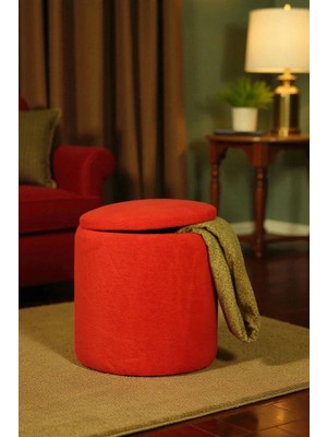 Maison Luré Puf & Bench Puf Teddy Kuzu Tüy Kumaş Sandıklı Silindir Çok Amaçlı Puf Koltuk Bench Tabu