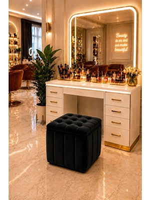 Maison Luré Puf & Bench Modern Kare Puf | Ayak Dinlendirme Taburesi | Dekoratif ve Rahat