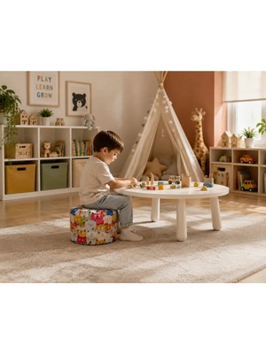 Maison Luré Puf & Bench Gökkuşağı Kedili
