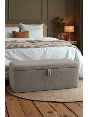 Maison Luré Puf & Bench Kumaş Sandıklı Puf Bench – Depolama ve Oturma