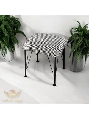 Maison Luré Puf & Bench Dübel Montajlı Metal Ayaklı Kapitonesiz Puf 40X45 cm