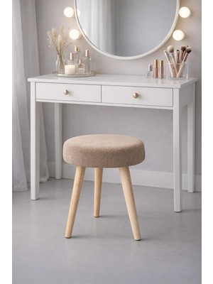 Maison Luré Puf & Bench Ahşap Ayak Dekoratif Puf Tabure Bench Koltuk Sandalye