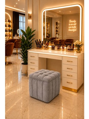 Maison Luré Puf & Bench Modern Kare Puf Ayak Dinlendirme Taburesi