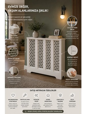Maison Luré Dresuar Bodrum Model, Beyaz Renk,iç Ölçü 76 cm Dış Ölçü 80 cm Petek Kaplama, Dresua