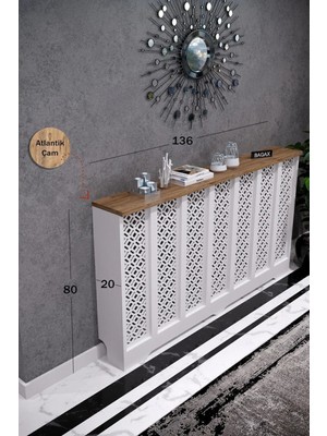 Maison Luré Dresuar Pera Model Beyaz Üstü Çam Renk