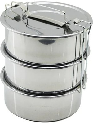 Maison Luré Saklama Kabı Sada Güneş Çelik NO-18CM 3lü Metal Sefer Tası