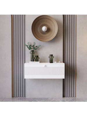 Maison Luré Dresuar 50 cm Mdf Kapaklı Duvara Monte