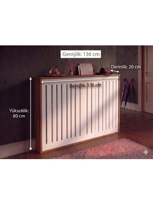 Maison Luré Dresuar Kalorifer Petek Önü Kapatma, Iç Ölçü 136 cm Mobilya, Petek Kaplama,