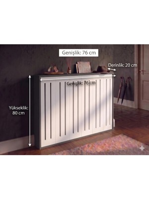 Maison Luré Dresuar Kalorifer Petek Önü Kapatma, Iç Ölçü 76 cm Mobilya, Petek Kaplama, ,
