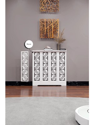 Maison Luré Dresuar Dekoratif Petek Dolabı Radyatör Kapağı 76 cm Iç 80 cm Dış