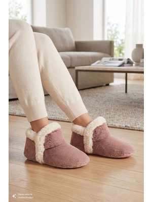 Twigy Elsa Peluş Kadın Ev Botu Koyu Pembe 37/41