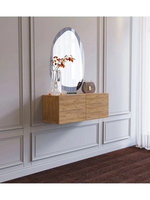Maison Luré Dresuar Ahşap Görünümlü Mdf 2 Kapaklı 80 x 30 x 30