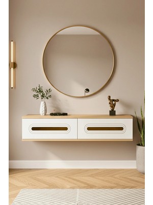 Maison Luré Dresuar Rany , Antre Hol Rafı, Ayaksız Tv Sehpası, 120CM