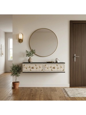 Maison Luré Dresuar DA1207ATG Mokka , Antre Hol Rafı Antrasit-Traverten-Gold 120CM