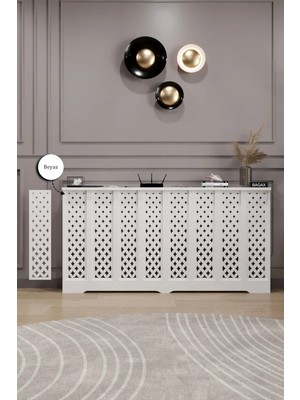 Maison Luré Dresuar Modern Petek Kaplama Radyatör Kapatma Ünitesi Mdf Panel 160 cm