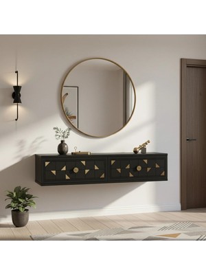 Maison Luré Dresuar Mokka Antre Hol Rafı Antrasit-Gold 120CM