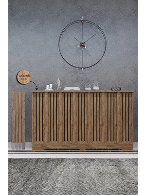 Maison Luré Dresuar Petek Kaplama Kalorifer Peteği Gizleme Ünitesi 11 Desen 9 Renk Iç 136 cm Dı