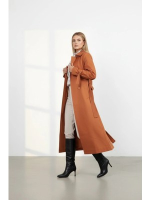 Durivya Omuz Detaylı Oversize Trençkot