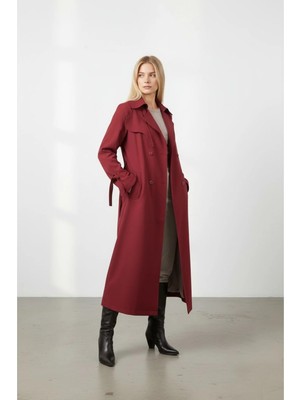 Durivya Omuz Detaylı Oversize Trençkot