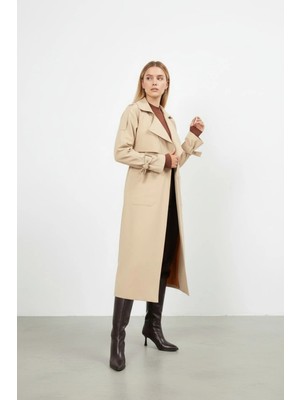 Durivya Cep Detaylı Oversize Trençkot