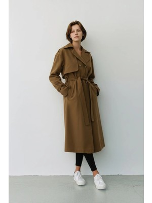 Durivya Kruvaze Yaka Oversize Trençkot