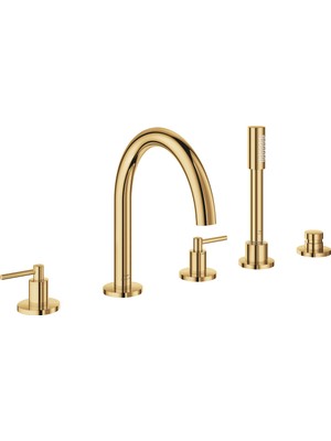 Grohe Atrio 5 Delikli Ankastre Küvet Bataryası (Sıva Üstü Grubu), Altın - 29407GL0