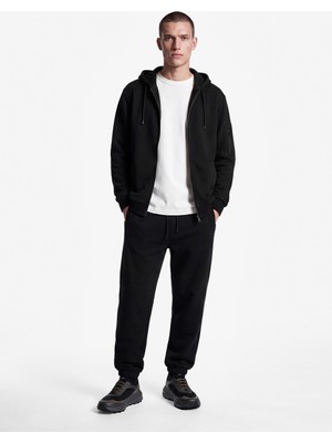 Koton Uzun Kollu Üç Iplik Şardonlu Cepli Rahat Kalıp Kapşonlu Fermuarlı Spor Sweatshirt