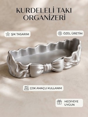 Flexis Kurdeleli Aksesuar Kutusu ve Dekoratif Takı Çanağı