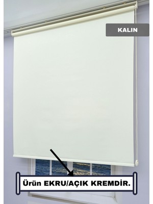 Esdeh Stor Güneşlik Perde - KALIN Kumaş - DÜZ/ETEKSİZ - Alüminyum Kasa