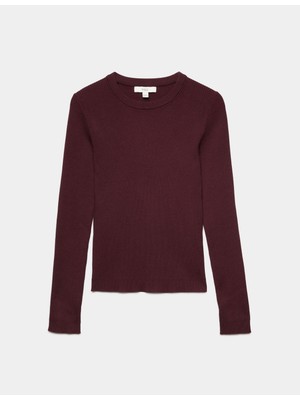 Marks & Spencer Fitilli Bisiklet Yaka Slim Fit Kadın Kazak