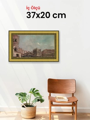 Hars Royal Klasik Desenli Altın Çerçeve 37 x 20 cm Şeffaf Korumalı Pvc