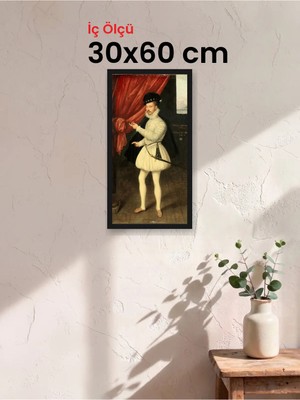 Hars Slim Ince Profil Siyah Çerçeve 30 x 60 cm Camlı
