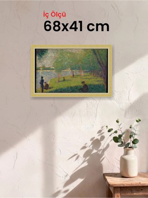 Hars Royal Klasik Desenli Çok Renkli Çerçeve 68 x 41 cm Şeffaf Korumalı Pvc