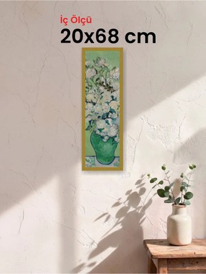 Hars Slim Ince Profil Altın Çerçeve 20 x 68 cm Şeffaf Korumalı Pvc