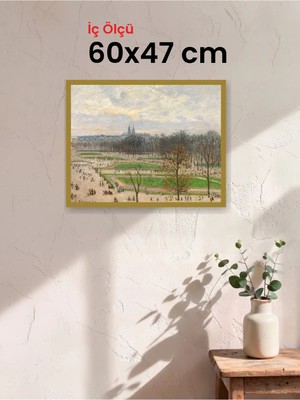 Hars Slim Ince Profil Altın Çerçeve 60 x 47 cm Şeffaf Korumalı Pvc