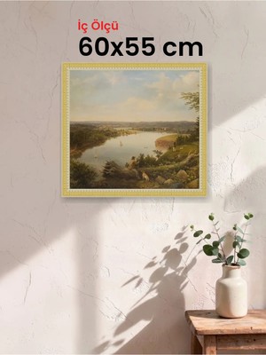 Hars Royal Klasik Desenli Çok Renkli Çerçeve 60 x 55 cm Şeffaf Korumalı Pvc